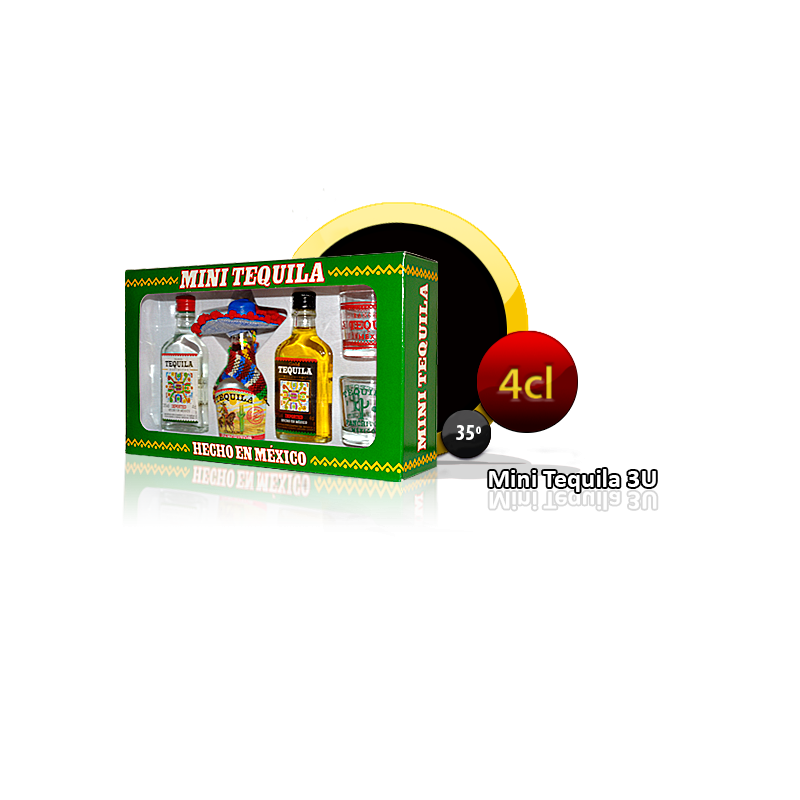 MINI TEQUILA 3 UNIDADES